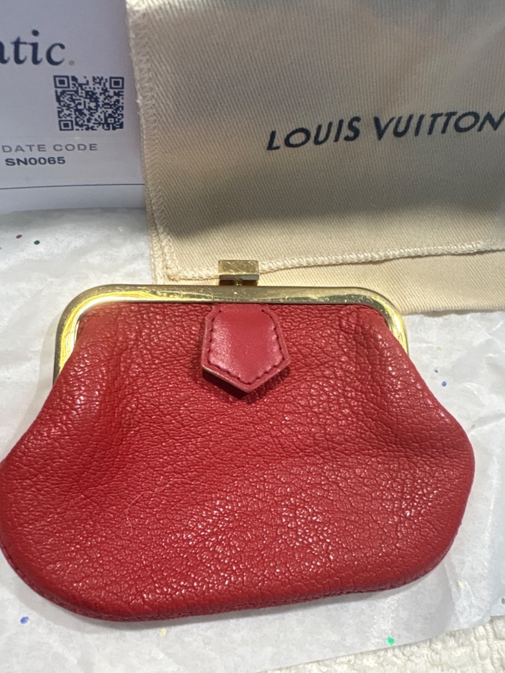 Louis Vuitton turn lock coin pouch - Picture 3 of 5